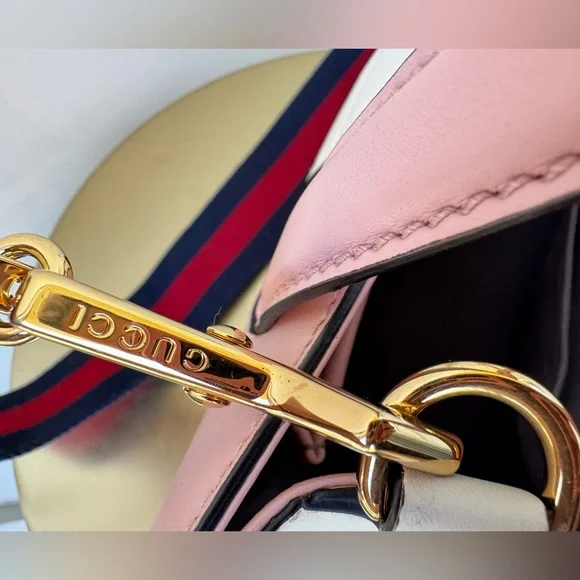 NEW IN BOX GUCCI Nappa Small Bamboo Buckle Top Handle Bag Perfect Pink - Picture 6 of 13